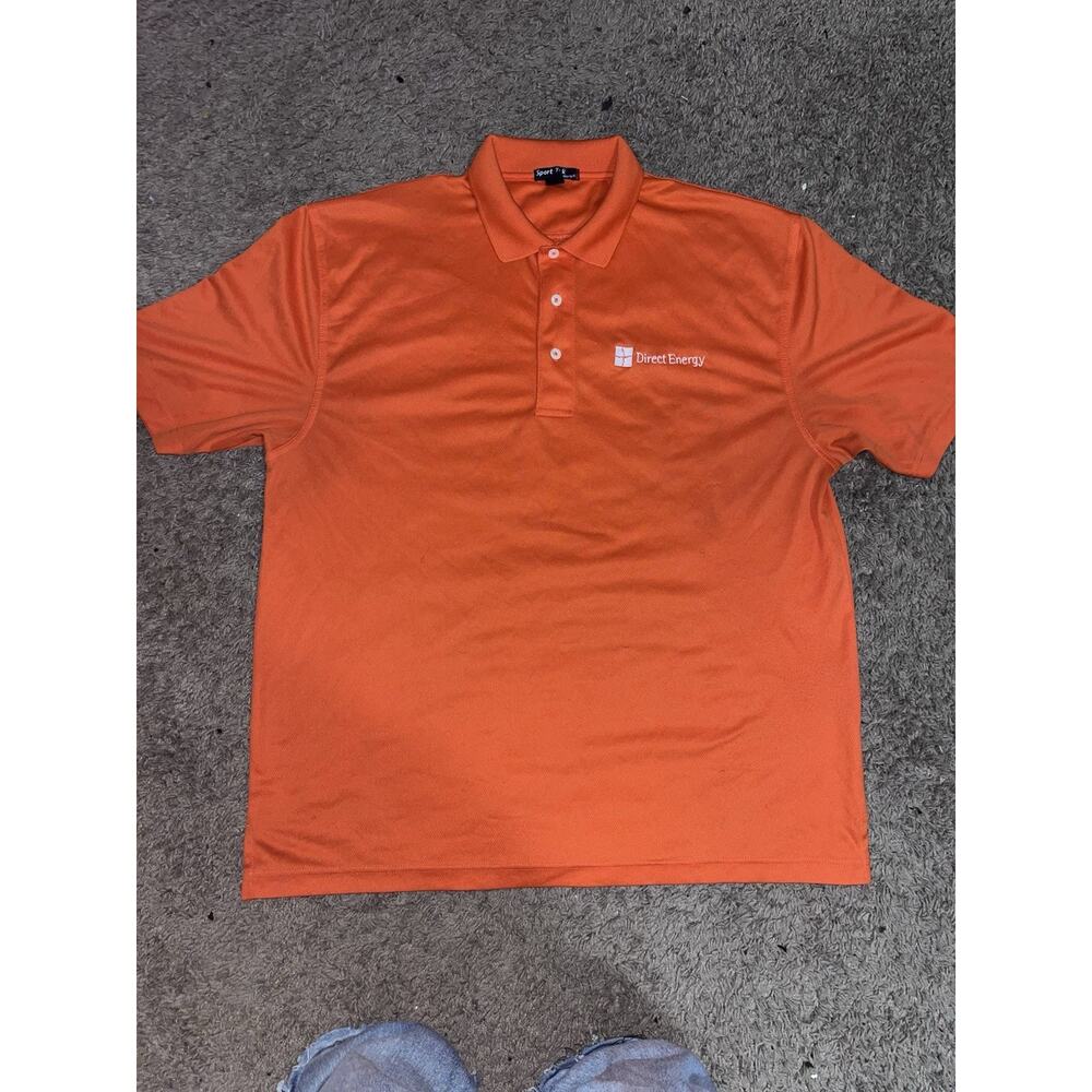 Vintage Direct Energy Sport-Tek/ Port Authority Polo Shirt Large Y2K Workwear